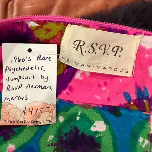 Neiman Marcus Pink and Green Psychedelic Jumpsuit - Picture 4 of 4